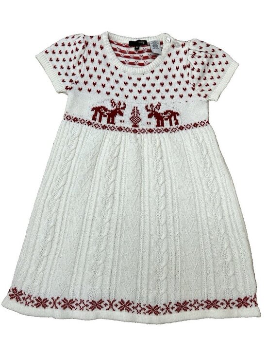 2 Hip Other - 2hip Christmas sweater dress reindeer snowflake fair isle Grils 6X Cross Stitch